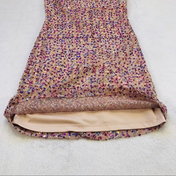Tweeze Me, Colorful Sequin Mini Dress, Size 5 - Picture 6 of 16
